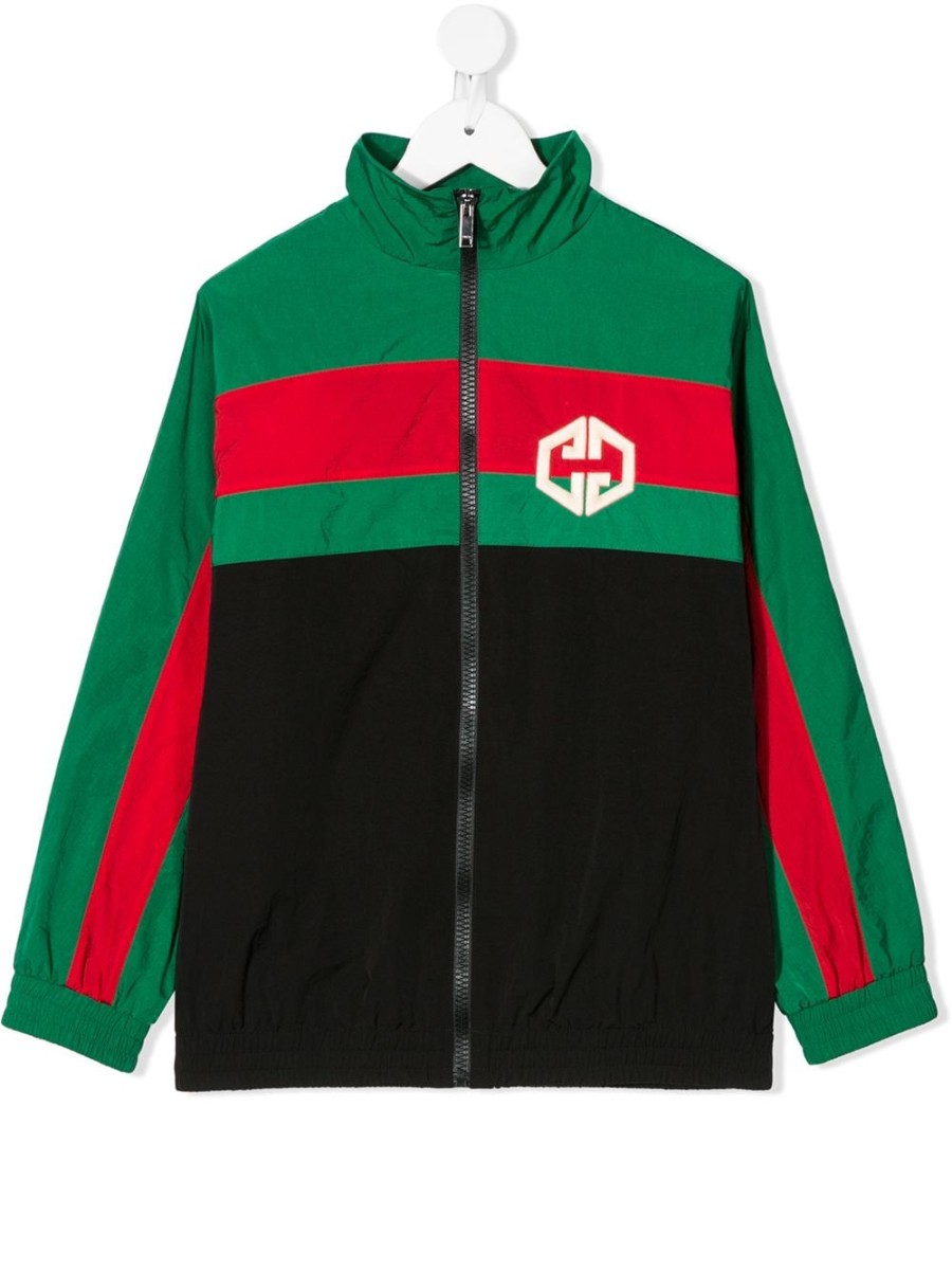 Kinder Gucci Kids | Gucci Kids Web Funnel Neck Jacke Farfetch