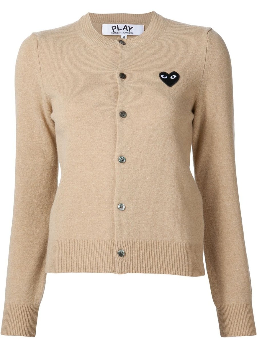 Frau Comme Des Garçons Play | Comme Des Garcons Play-Cardigan Mit Besticktem Herz Farfetch