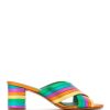 Frau Blue Bird Shoes | Blue Bird Shoes Regenbogen-Pantoletten Aus Metallic-Leder Farfetch