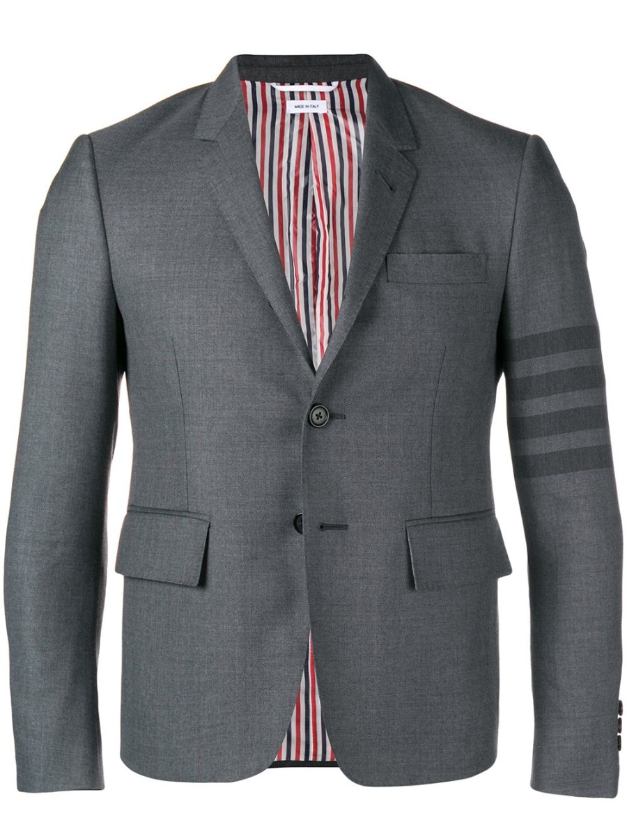 Mann Thom Browne | Thom Browne 4-Bar-Sportmantel Mit Hohem Armloch Farfetch