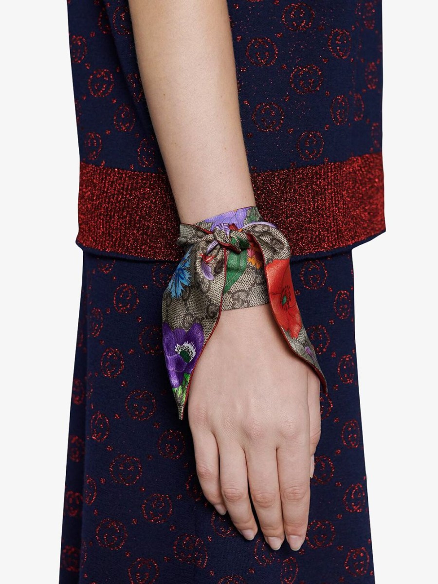 Frau Gucci | Gucci Halsschleife Mit Gg Flora-Print - Farfetch