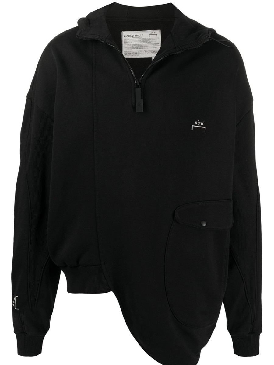 Mann A-COLD-WALL* | A-Cold-Wall* Kapuzenpullover Mit Asymmetrischem Logo-Print Farfetch