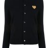 Frau Comme Des Garçons | Comme Des Garcons Strickjacke Mit Besticktem Herz-Patch Farfetch