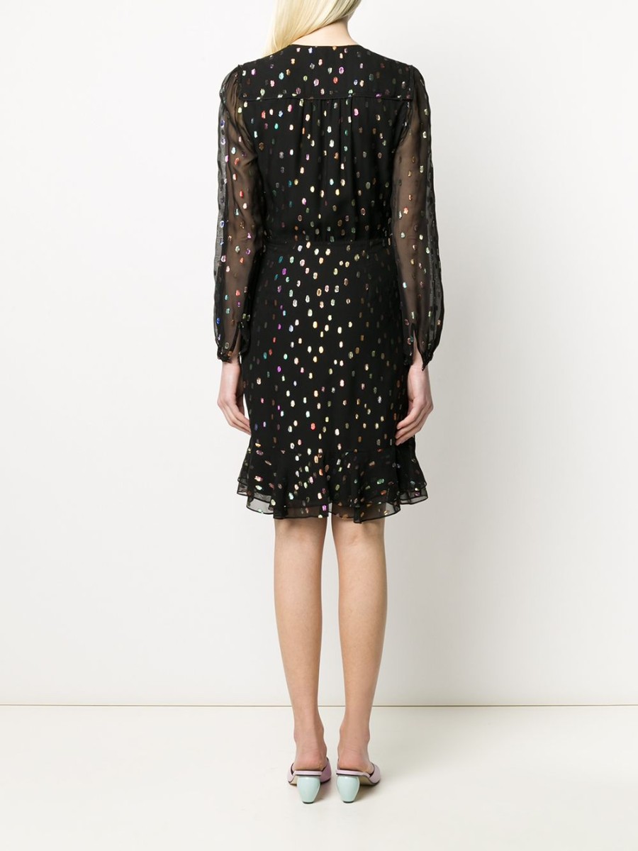 Frau DVF Diane von Furstenberg | Dvf Diane Von Furstenberg Lilian Sheer Metallic Dress - Farfetch