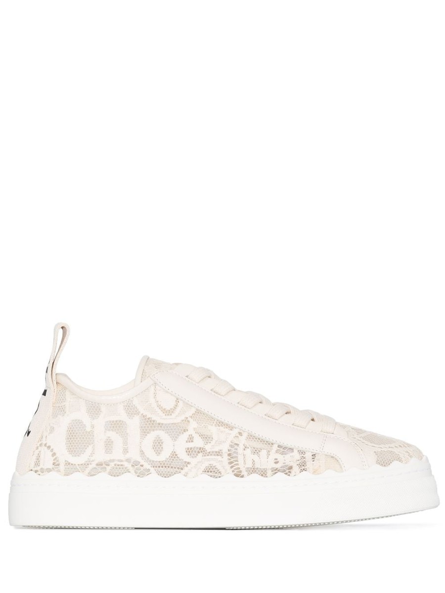 Frau Chloé | Chloe Lauren Sneakers Mit Spitzendetail Farfetch