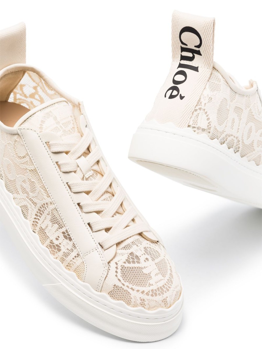 Frau Chloé | Chloe Lauren Sneakers Mit Spitzendetail Farfetch