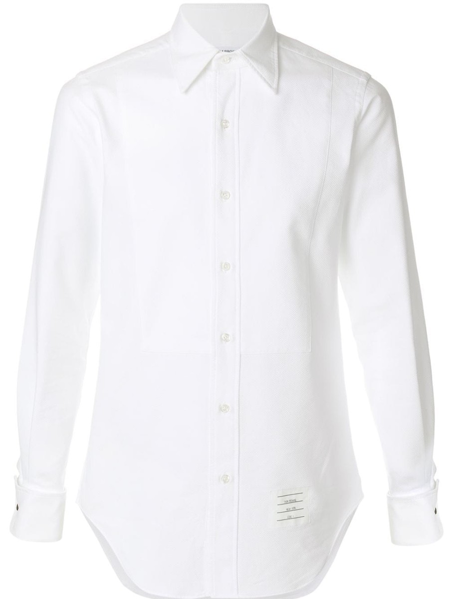 Mann Thom Browne | Thom Browne Button-Down-Pique-Smokinghemd Farfetch