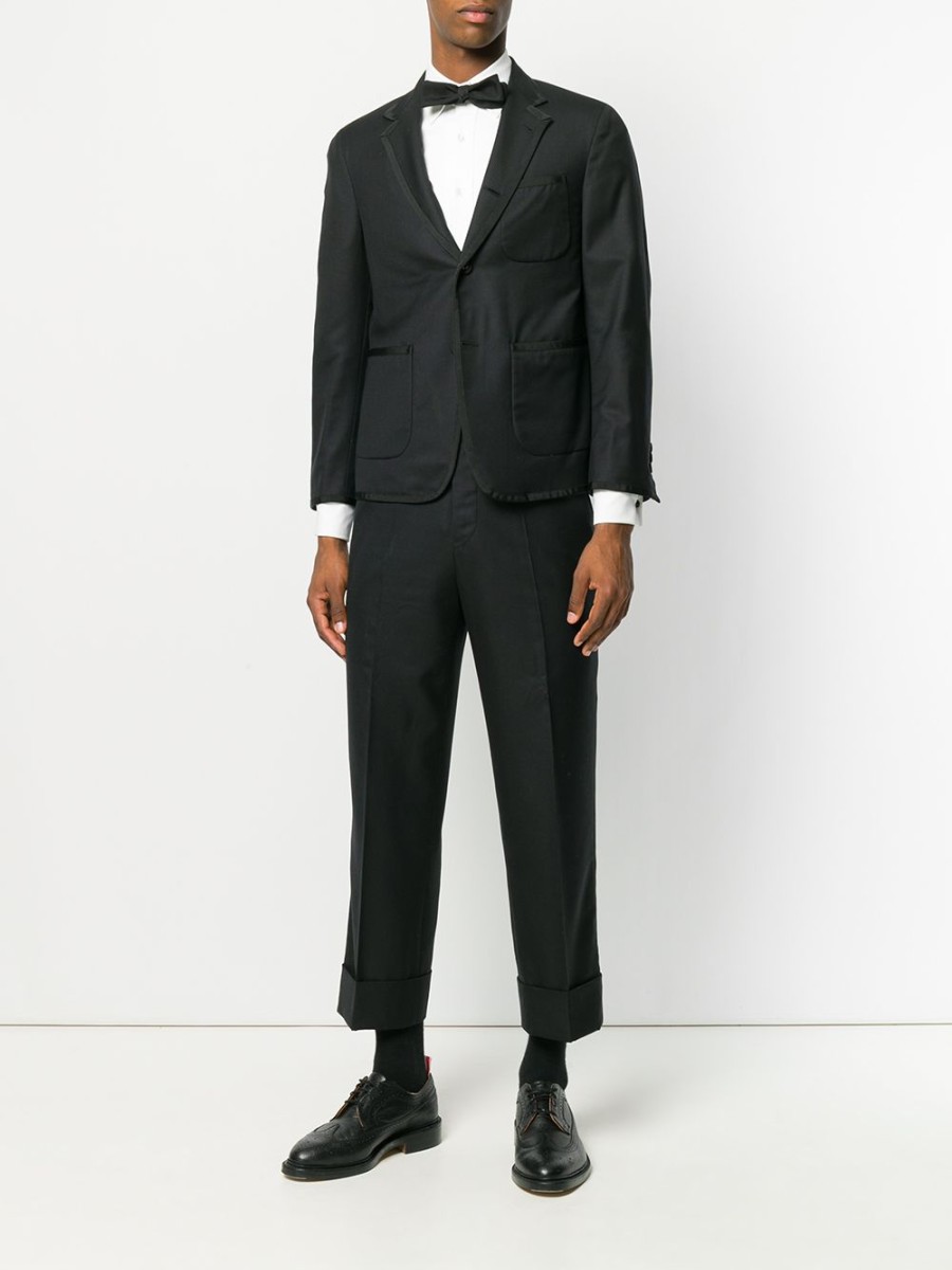 Mann Thom Browne | Thom Browne Button-Down-Pique-Smokinghemd Farfetch