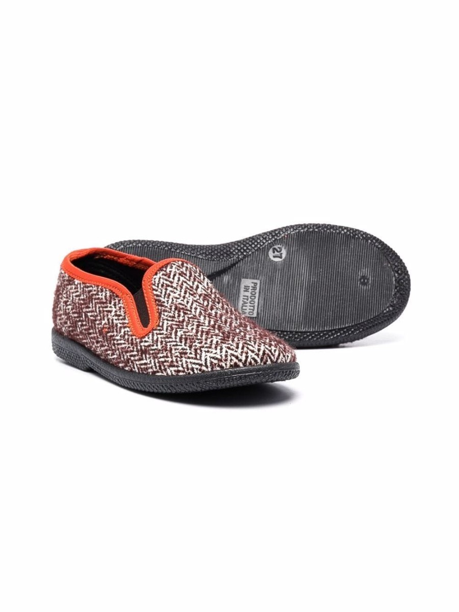 Kinder Pèpè | Slip-On-Loafer Mit Fischgratenmuster Von Pepe Farfetch