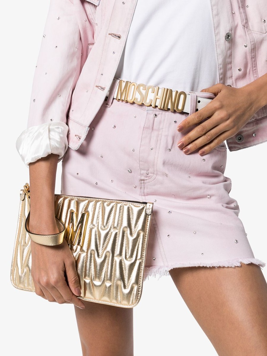 Frau Moschino | Moschino-Ledergurtel Mit Logoverzierung Farfetch