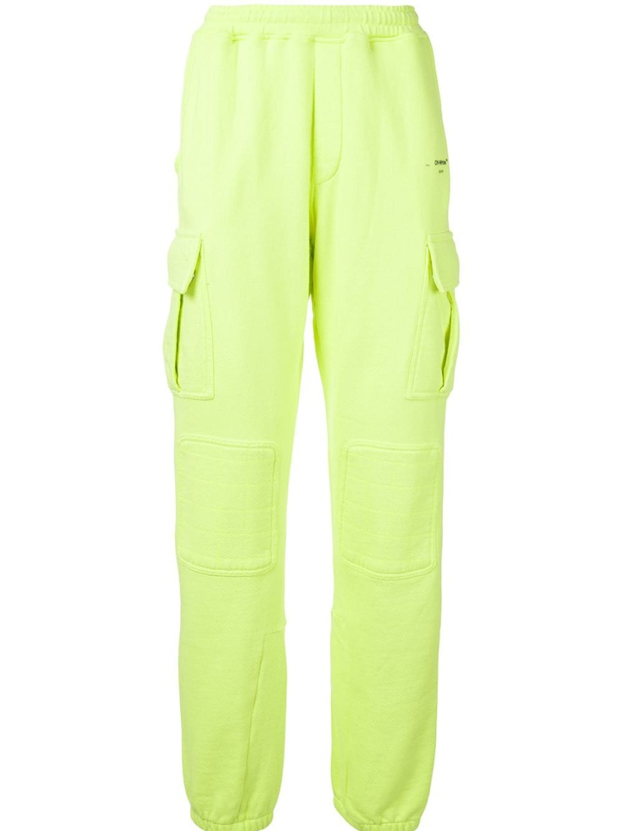 Mann Off-White | Cremefarbene, Elastische Trainingshose Mit Taschendetail Farfetch