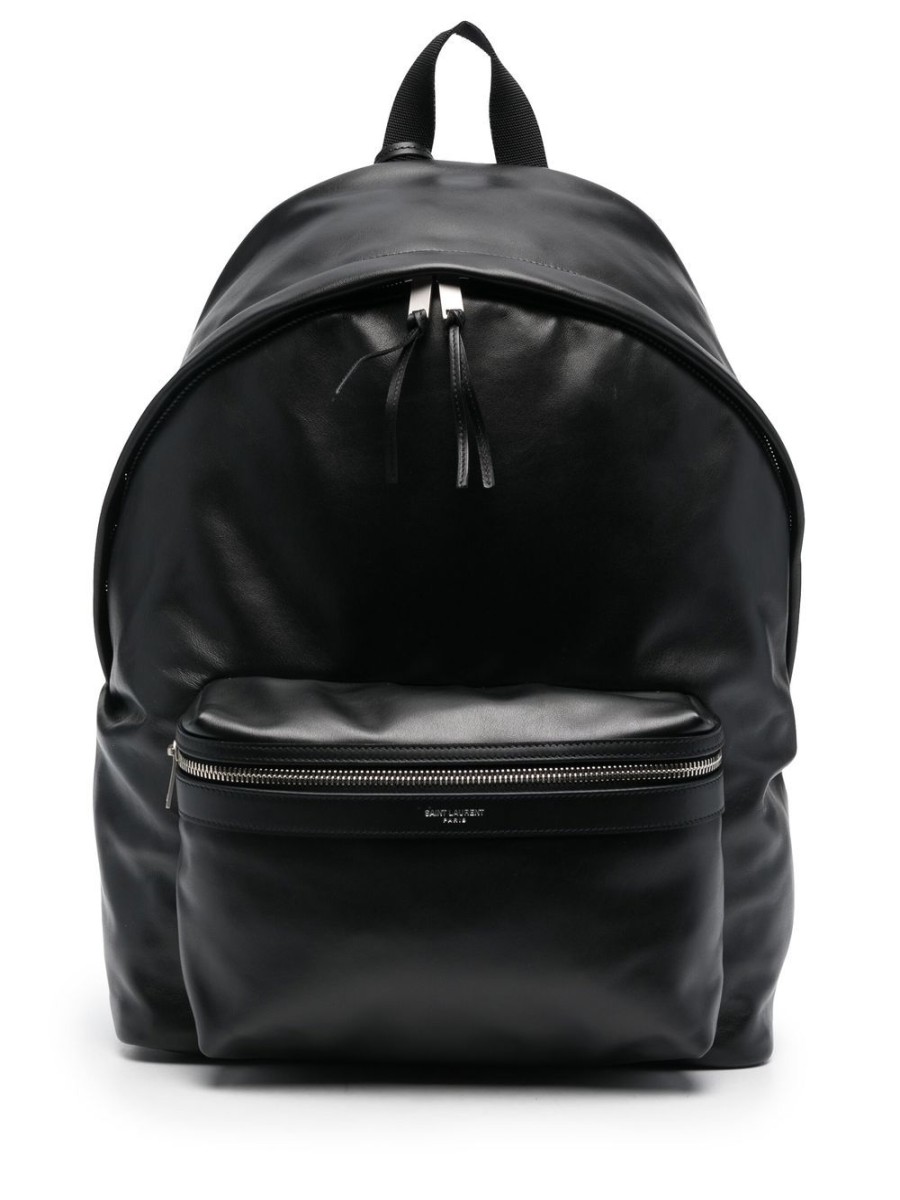 Mann Saint Laurent | Saint Laurent City-Rucksack Aus Leder Farfetch