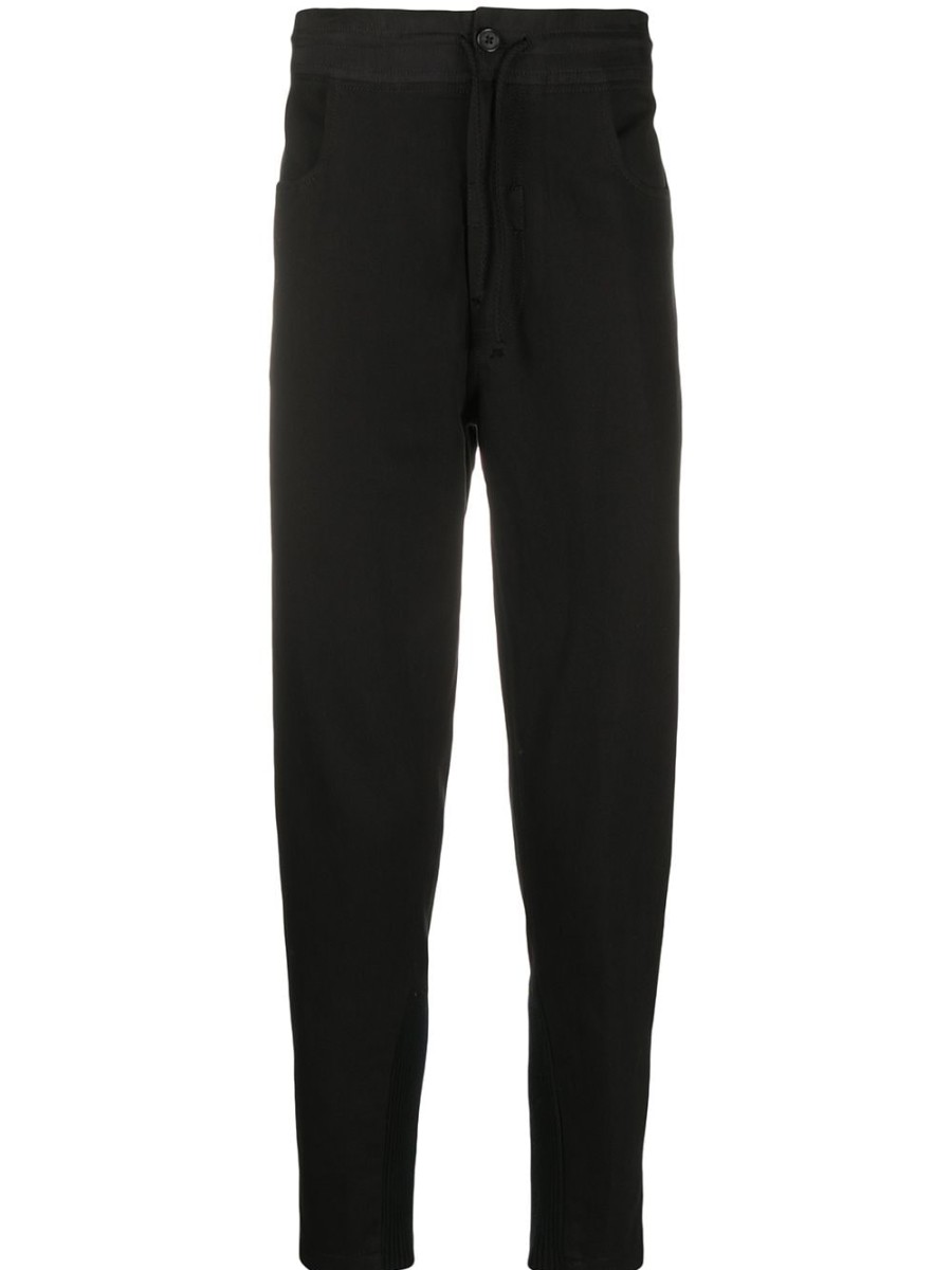 Mann Ann Demeulemeester | Ann Demeulemeester Hose Mit Geripptem Einsatz Und Kordelzug Farfetch