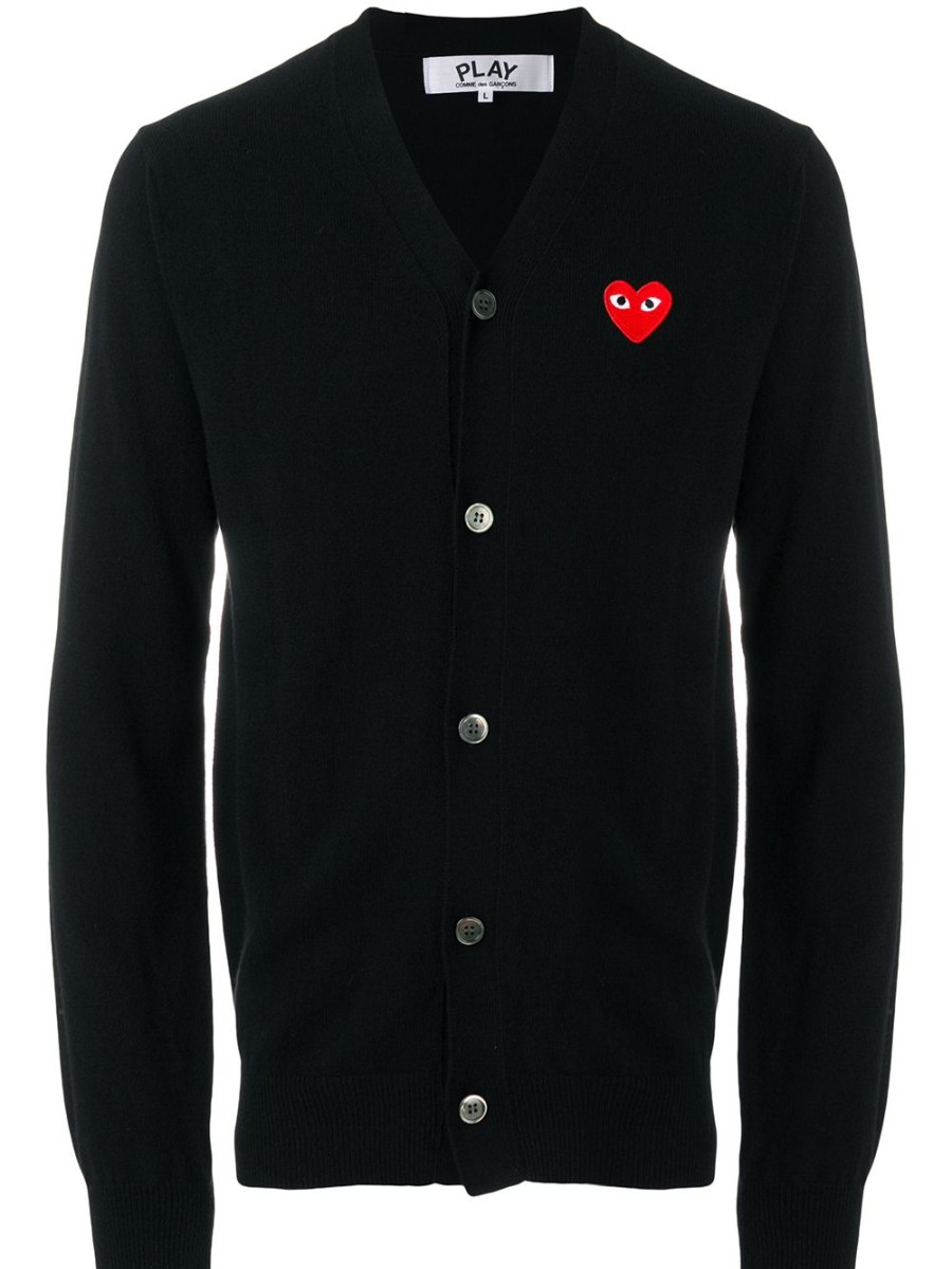 Mann Comme Des Garçons Play | Comme Des Garcons Play-Cardigan Mit Besticktem Herz Farfetch