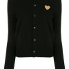 Frau Comme Des Garçons | Comme Des Garcons Strickjacke Mit Gesticktem Logo-Patch Farfetch