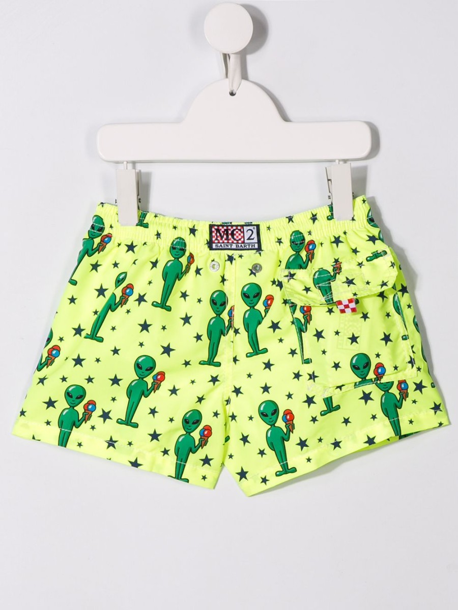 Kinder MC2 Saint Barth Kids | Mc2 Saint Barth Kinder-Badeshorts Mit Cartoon-Print Farfetch