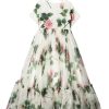 Kinder Dolce & Gabbana Kids | Dolce & Gabbana Ausgestelltes Kleid Mit Tropischem Rosen-Print Fur Kinder Farfetch