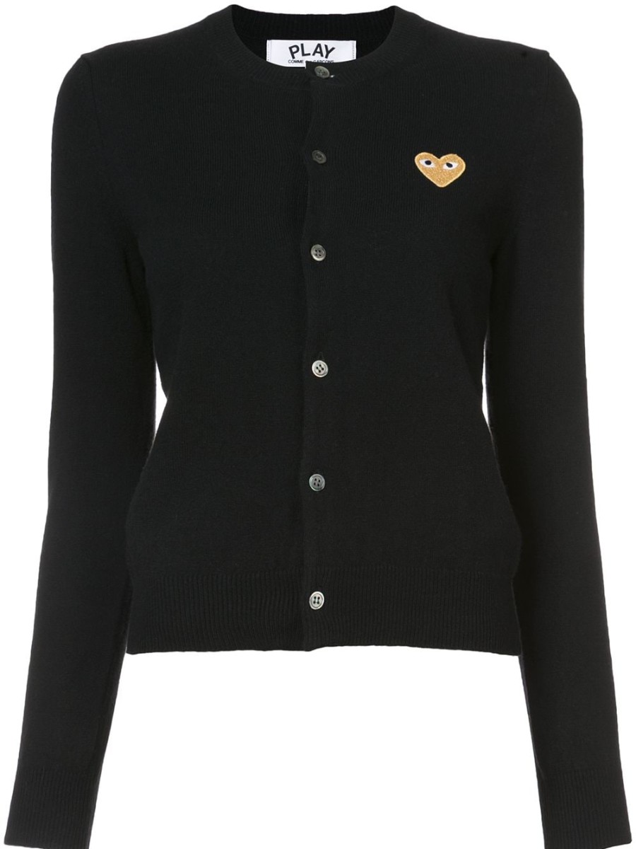 Frau Comme Des Garçons Play | Comme Des Garcons Play-Cardigan Mit Besticktem Herz Farfetch