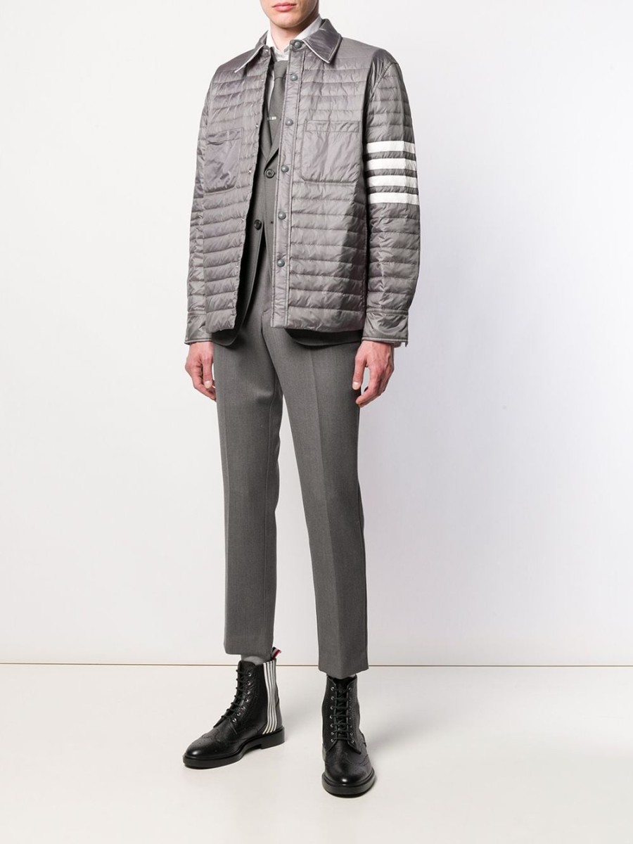 Mann Thom Browne | Thom Browne 4-Bar Down Fill Hemdjacke Farfetch