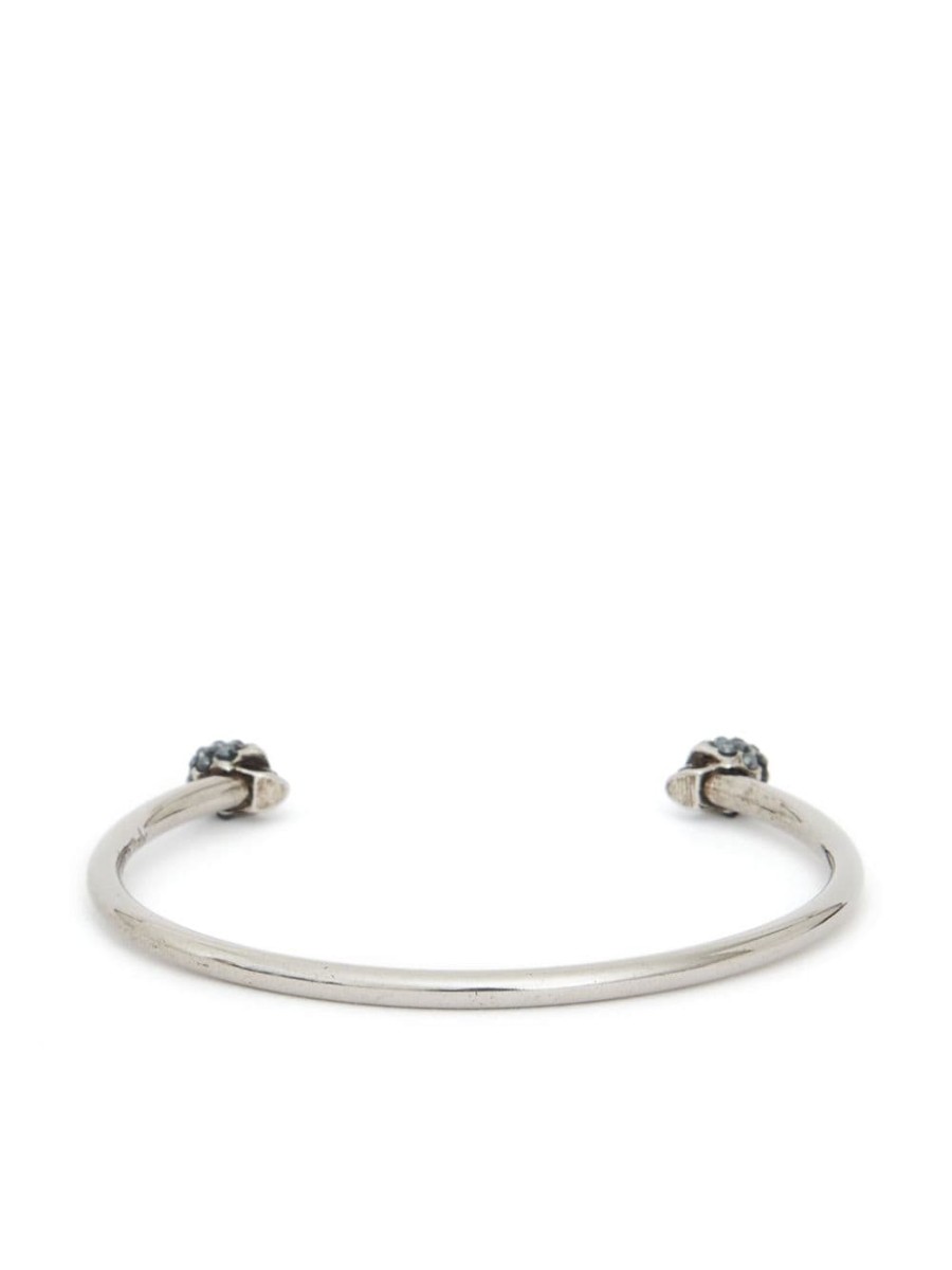 Frau Alexander McQueen | Alexander Mcqueen Juwelenbesetztes Zwillingsschadel-Armband Farfetch