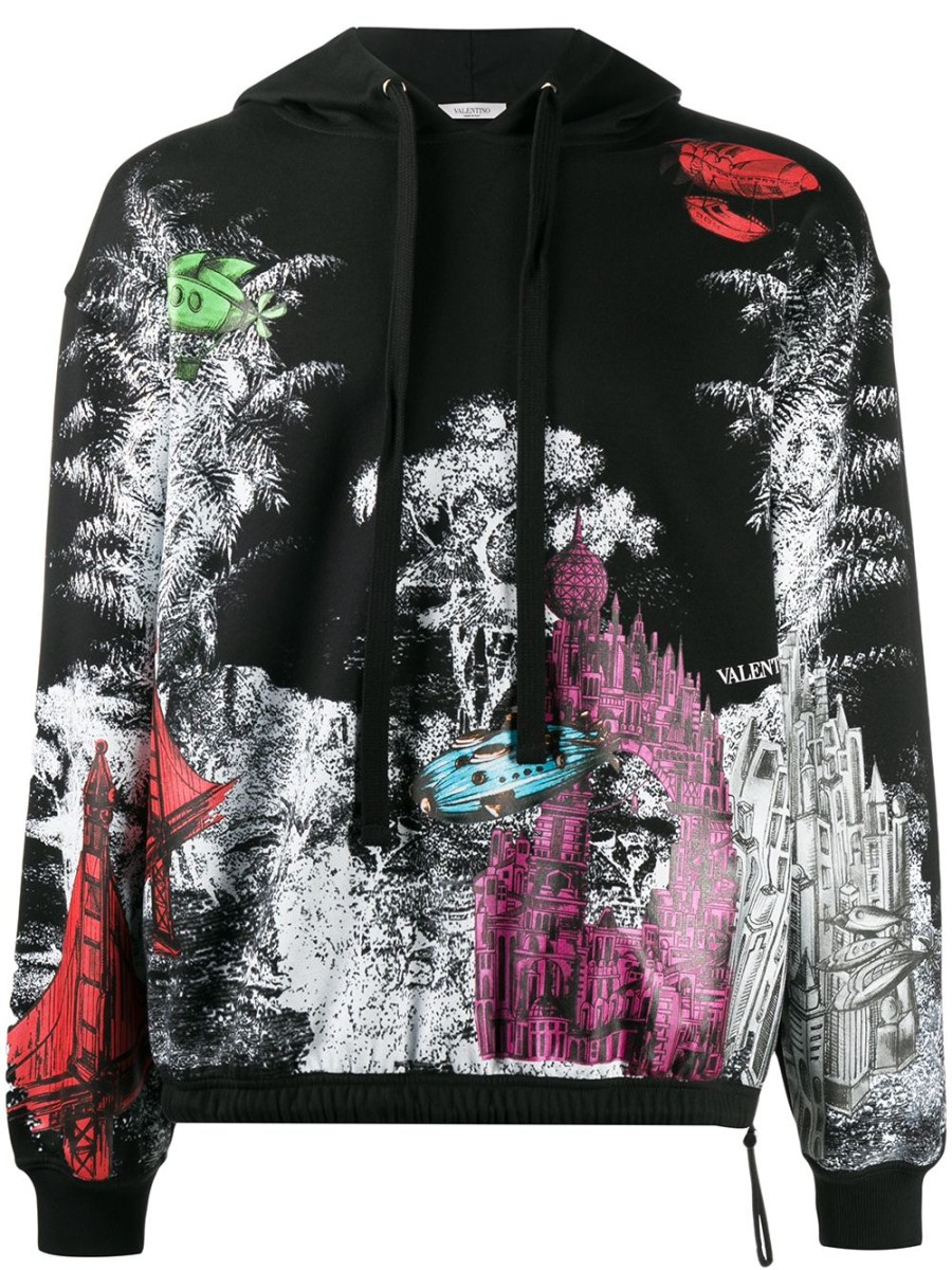 Mann Valentino Garavani | Valentino Garavani Kapuzenpullover Mit Dreamatic-Print Farfetch