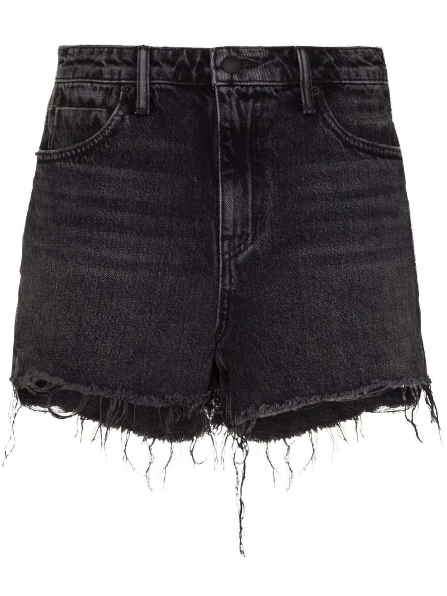 Frau Alexander Wang | Alexander Wang Denim-Shorts Mit Rohem Saum Farfetch