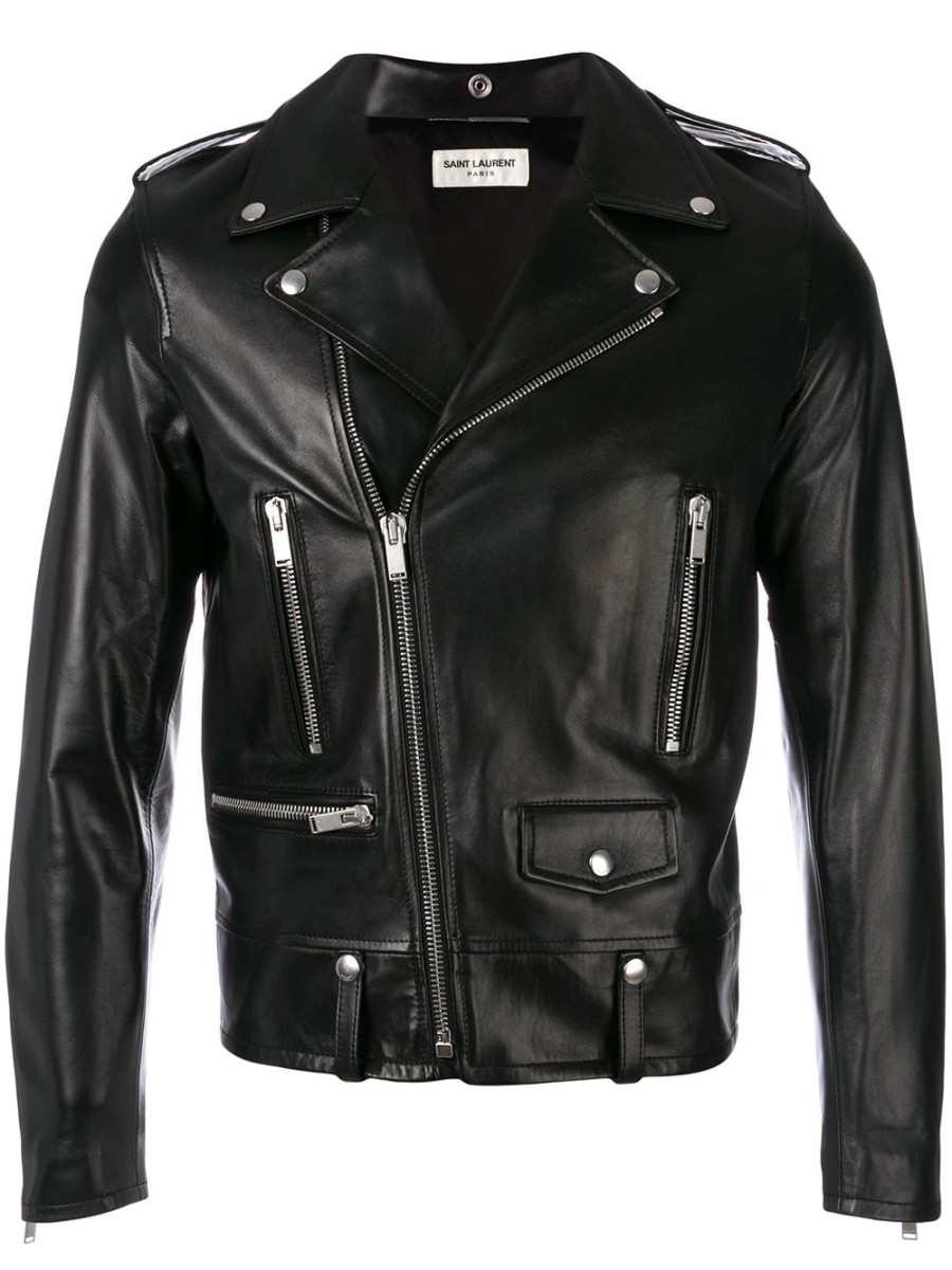 Mann Saint Laurent | Saint Laurent Bikerjacke Mit Reisverschluss Farfetch