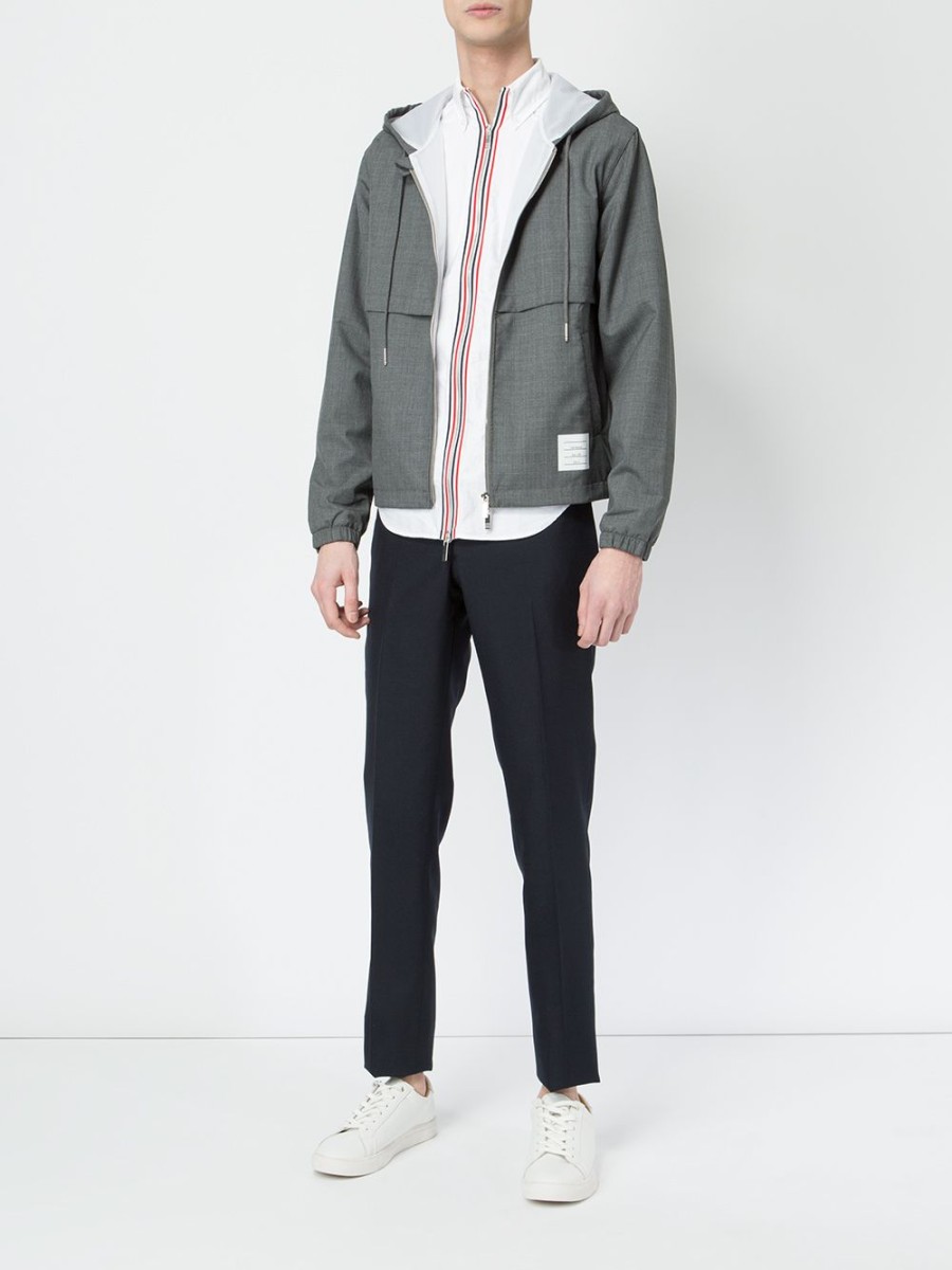 Mann Thom Browne | Thom Browne Dreifarbig Gestreifte Kapuzenjacke Farfetch