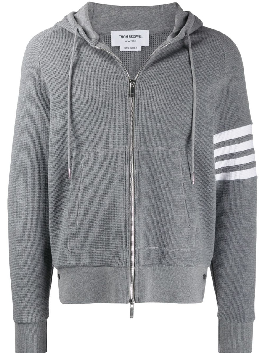 Mann Thom Browne | Thom Browne 4-Bar Raglan-Armel-Hoodie Mit Waffelstich - Farfetch