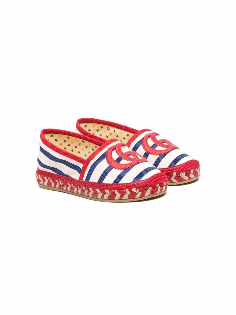 Kinder Gucci Kids | Gucci Kinder-Espadrilles Mit Logo-Streifen Farfetch