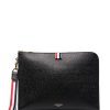 Mann Thom Browne | Thom Browne Rwb Strap Medium Gusset Folio Farfetch