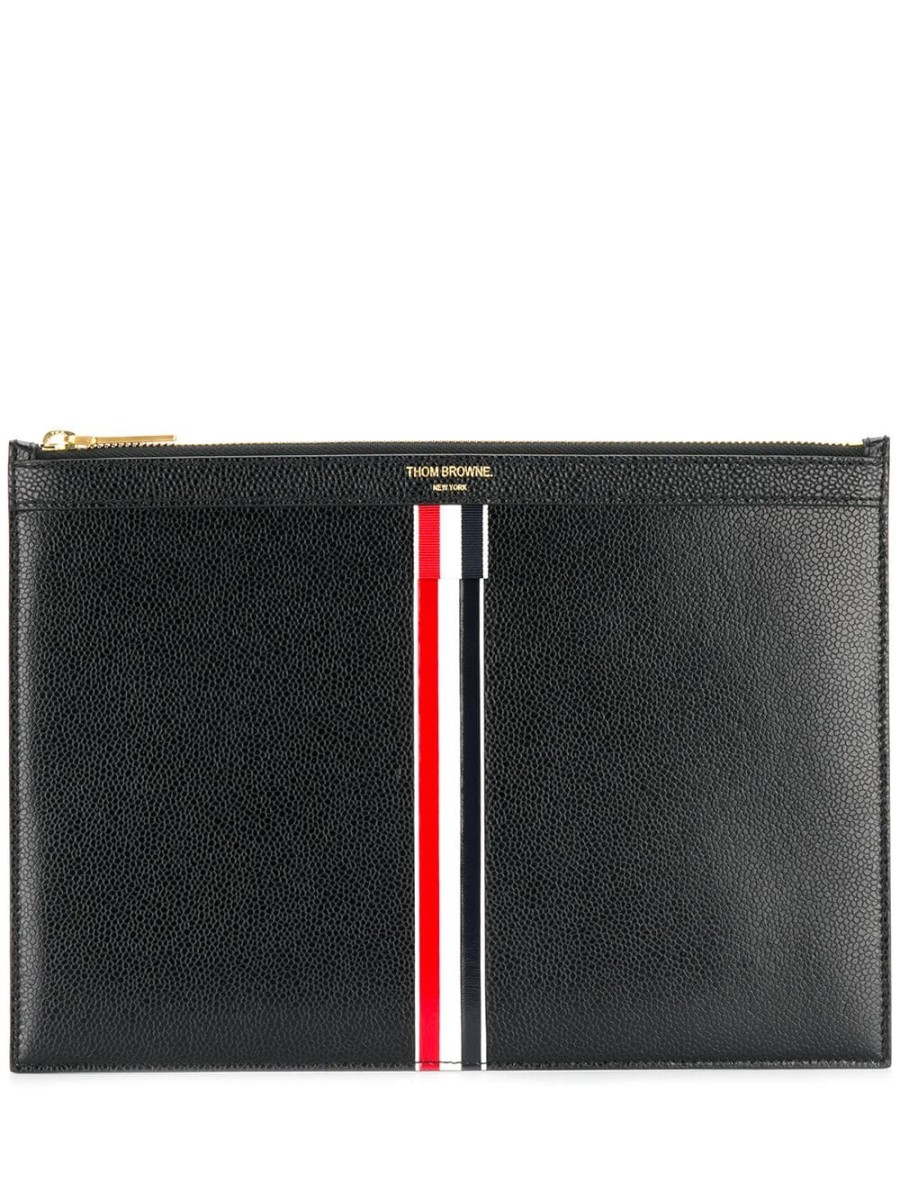 Mann Thom Browne | Thom Browne Vertical Intarsia Stripe Kleiner Tablet-Halter Farfetch