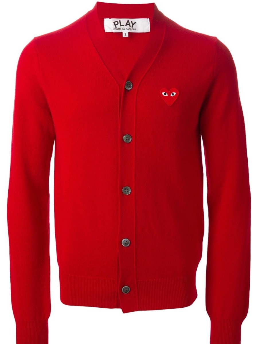 Mann Comme Des Garçons Play | Comme Des Garcons Play-Cardigan Mit Besticktem Herz Farfetch