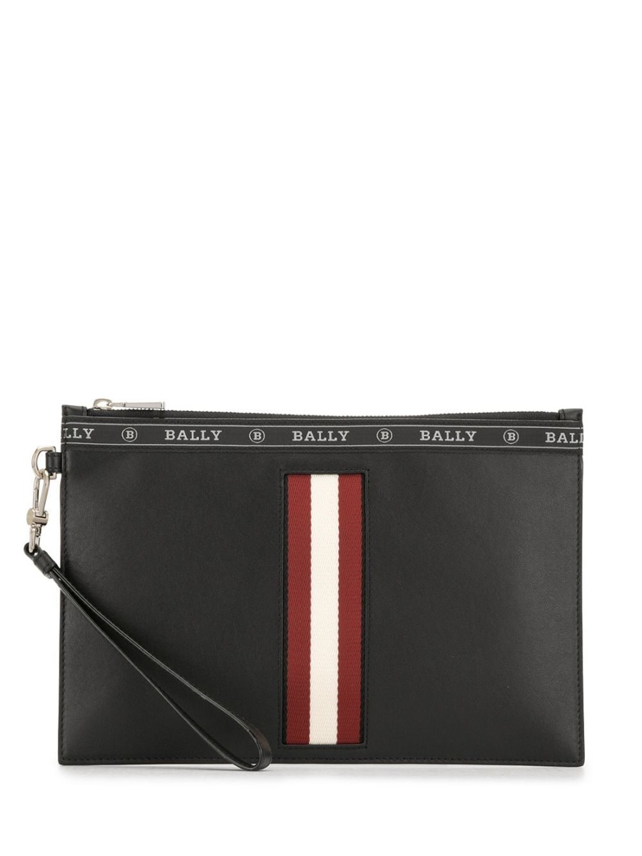 Mann Bally | Bally-Clutch Mit Reisverschluss Und Logoband Farfetch