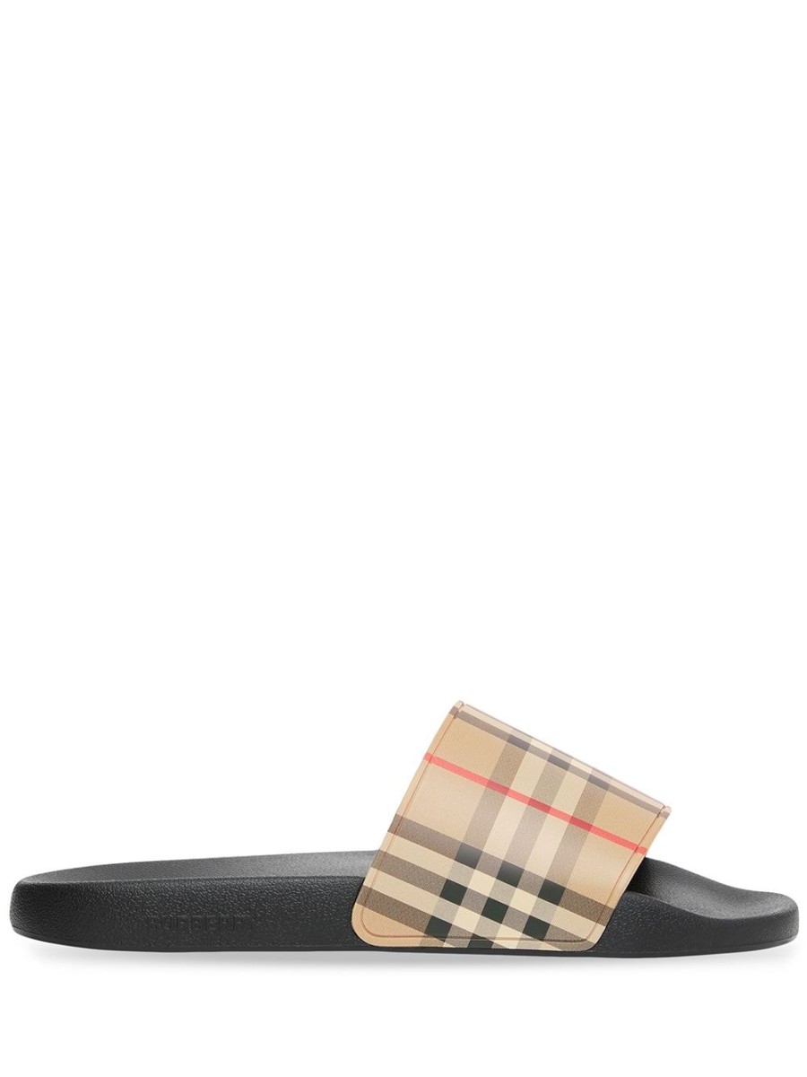 Mann Burberry | Burberry Furley Vintage Check-Slides - Farfetch