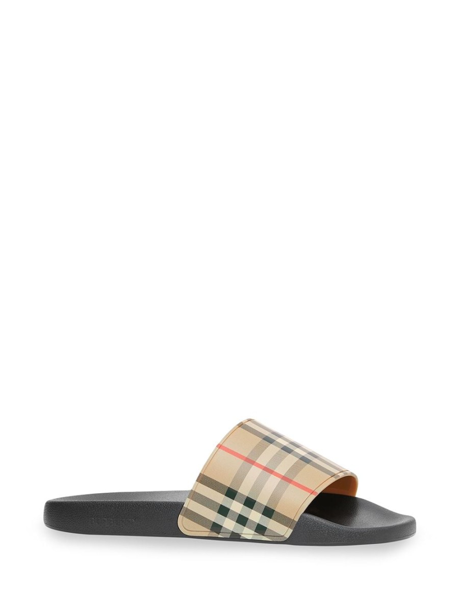 Mann Burberry | Burberry Furley Vintage Check-Slides - Farfetch