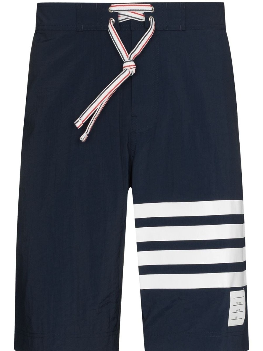 Mann Thom Browne | Thom Browne 4-Bar Swim Tech Boardshorts Farfetch