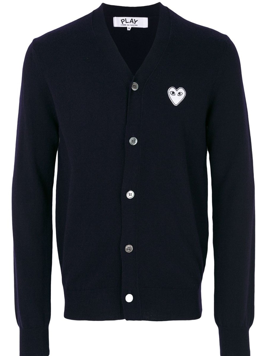 Mann Comme Des Garçons Play | Comme Des Garcons Play Cardigan Mit V-Ausschnitt Farfetch