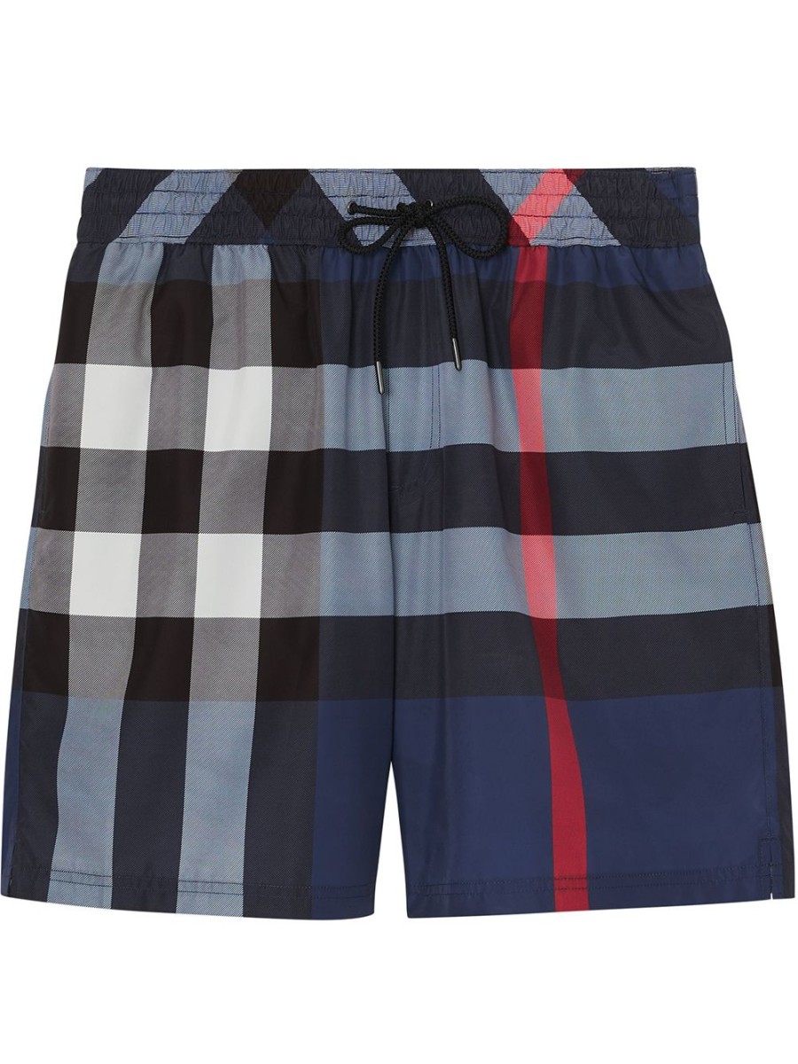 Mann Burberry | Burberry Karierte Badeshorts Mit Kordelzug Farfetch