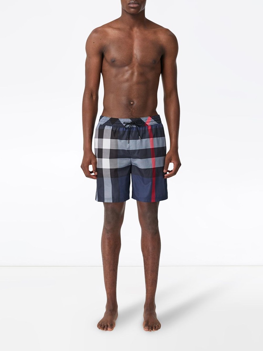 Mann Burberry | Burberry Karierte Badeshorts Mit Kordelzug Farfetch