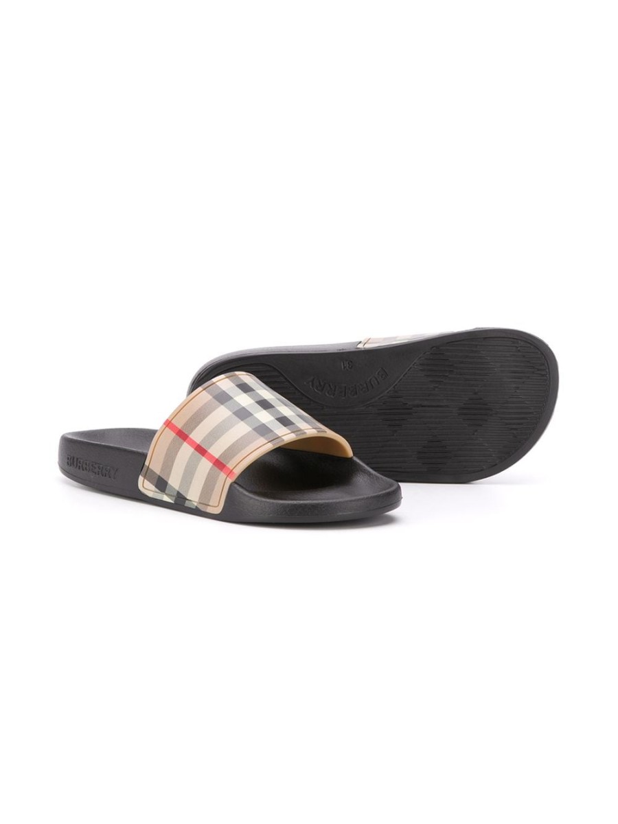 Kinder Burberry Kids | Burberry-Slides Mit Vintage-Check Fur Kinder - Farfetch