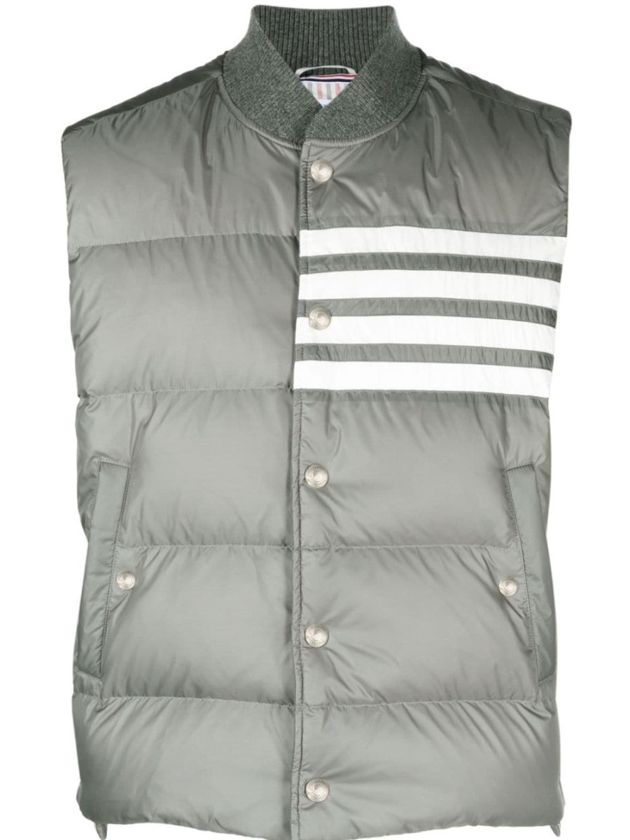 Mann Thom Browne | Thom Browne 4-Bar Daunenweste Aus Mattem Nylon Farfetch