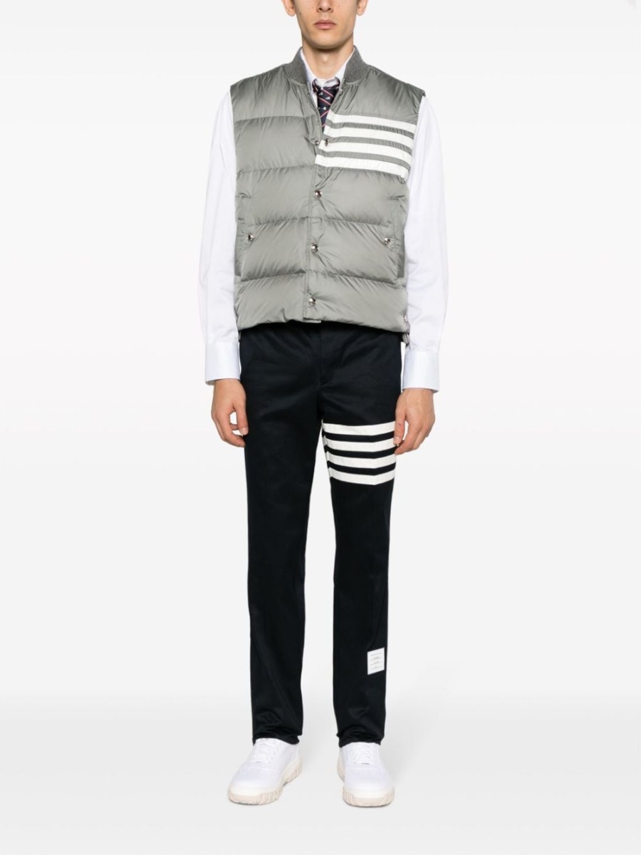 Mann Thom Browne | Thom Browne 4-Bar Daunenweste Aus Mattem Nylon Farfetch