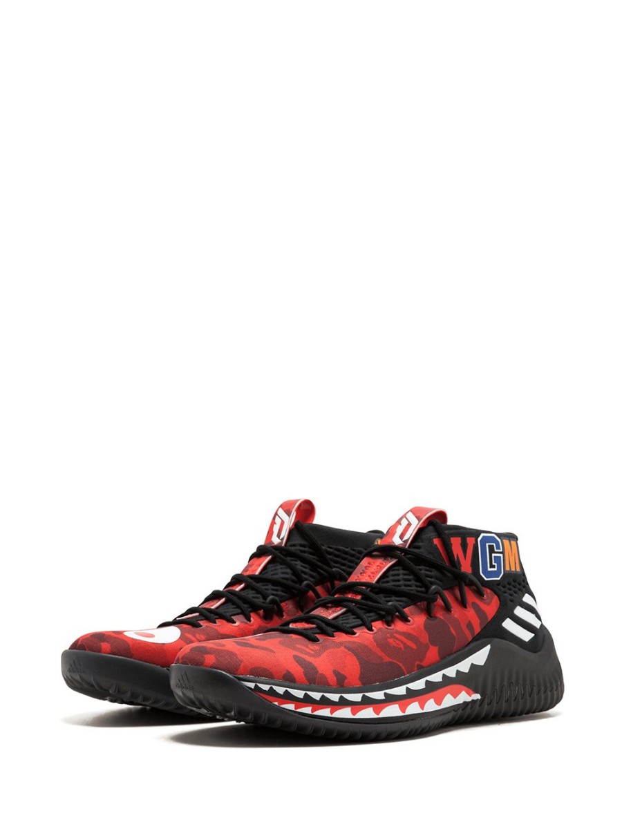 Mann adidas | Adidas X Bape Dame4 „Red Shark Abc Camo" Sneakers Farfetch