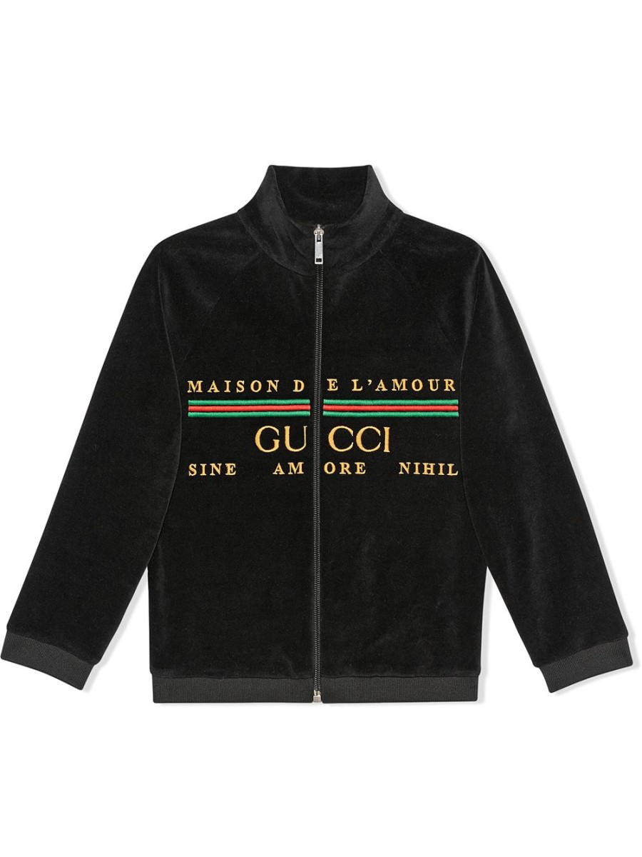 Kinder Gucci Kids | Gucci Kids Maison De L'Amour Chenille-Jacke Mit Reisverschluss - Farfetch