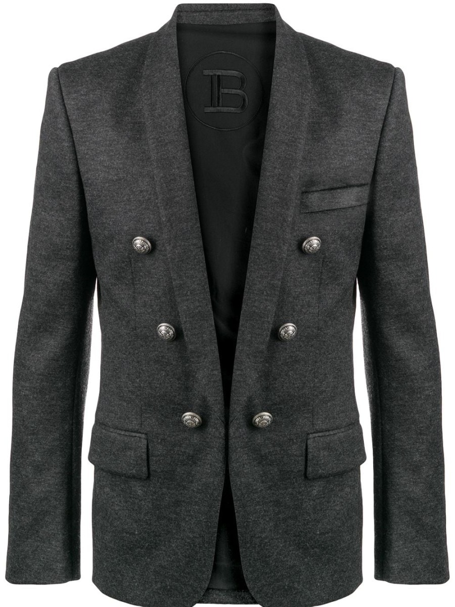 Mann Balmain | Blazer Mit Dekorativen Knopfen Von Balmain Farfetch