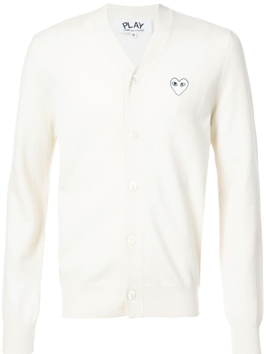 Mann Comme Des Garçons Play | Comme Des Garcons Play-Cardigan Mit Weisem Herz Farfetch