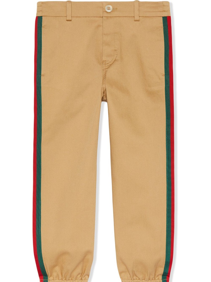 Kinder Gucci Kids | Gucci-Hose Mit Seitlichen Webstreifen Fur Kinder - Farfetch