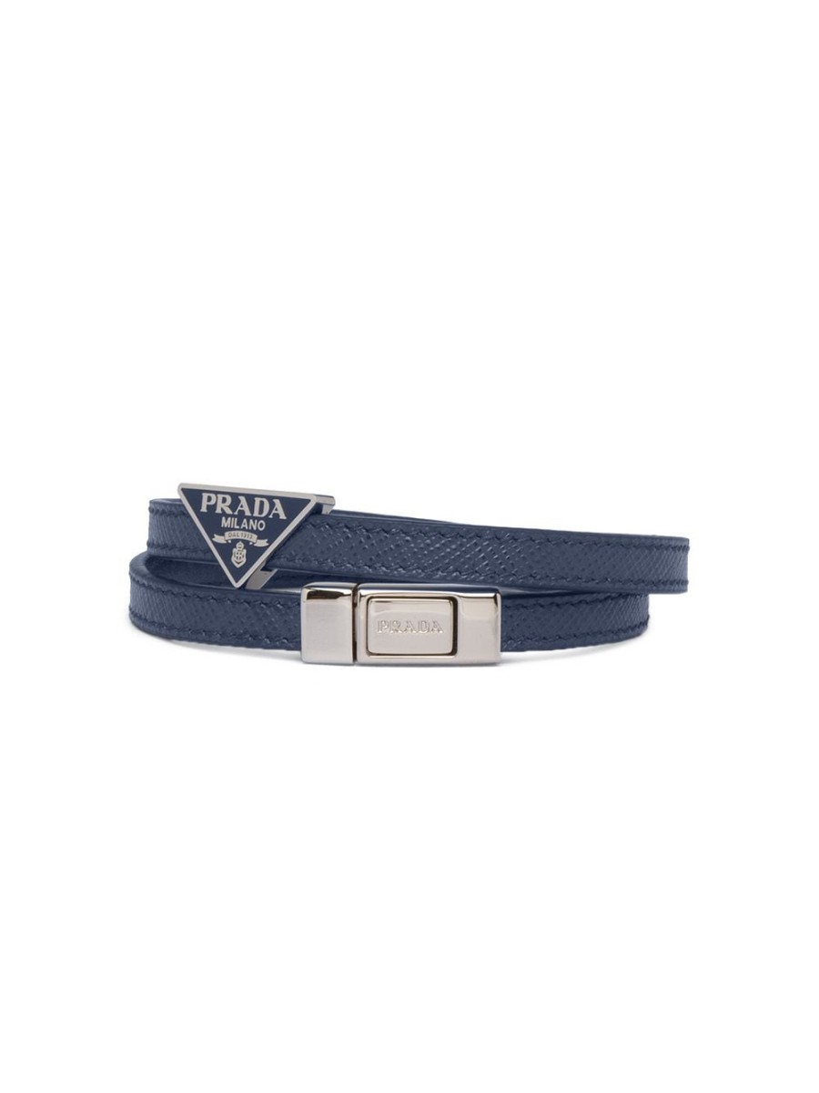 Mann Prada | Prada Geflochtenes Logo-Schild-Armband Farfetch